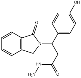 3-(4-HYDROXYPHENYL)-3-(1-OXO-1,3-DIHYDRO-2H-ISOINDOL-2-YL)PROPANOHYDRAZIDE Struktur