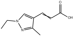 (E)-3-(1-ETHYL-3-METHYL-1H-PYRAZOL-4-YL)-ACRYLIC ACID Struktur