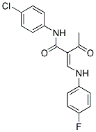 2-ACETYL-N-(4-CHLOROPHENYL)-3-((4-FLUOROPHENYL)AMINO)PROP-2-ENAMIDE Struktur