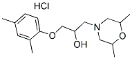 1-(2,6-DIMETHYLMORPHOLIN-4-YL)-3-(2,4-DIMETHYLPHENOXY)PROPAN-2-OL HYDROCHLORIDE Struktur