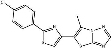 5-[2-(4-CHLOROPHENYL)-1,3-THIAZOL-4-YL]-6-METHYL[1,3]THIAZOLO[3,2-B][1,2,4]TRIAZOLE Struktur