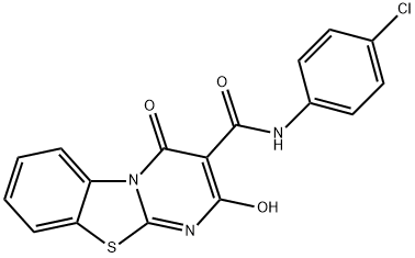 N-(4-CHLOROPHENYL)-2-HYDROXY-4-OXO-4H-PYRIMIDO[2,1-B][1,3]BENZOTHIAZOLE-3-CARBOXAMIDE Struktur