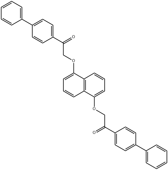 1-[1,1'-BIPHENYL]-4-YL-2-([5-(2-[1,1'-BIPHENYL]-4-YL-2-OXOETHOXY)-1-NAPHTHYL]OXY)-1-ETHANONE Struktur