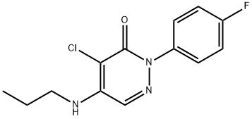 4-CHLORO-2-(4-FLUOROPHENYL)-5-(PROPYLAMINO)-3(2H)-PYRIDAZINONE Struktur