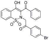 2-(3-BENZOYL-4-HYDROXY-1,1-DIOXIDO-2H-1,2-BENZOTHIAZIN-2-YL)-1-(4-BROMOPHENYL)ETHANONE Struktur