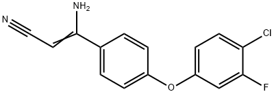 (Z)-3-AMINO-3-[4-(4-CHLORO-3-FLUOROPHENOXY)PHENYL]-2-PROPENENITRILE Struktur