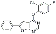 2-CHLORO-4-FLUOROPHENYL 6-PHENYLFURO[2,3-D]PYRIMIDIN-4-YL ETHER Struktur