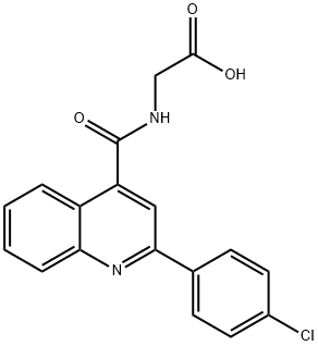 ([[2-(4-CHLOROPHENYL)QUINOLIN-4-YL]CARBONYL]AMINO)ACETIC ACID Struktur