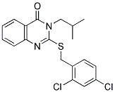 2-[(2,4-DICHLOROBENZYL)SULFANYL]-3-ISOBUTYL-4(3H)-QUINAZOLINONE Struktur