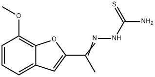 2-[(E)-1-(7-METHOXY-1-BENZOFURAN-2-YL)ETHYLIDENE]-1-HYDRAZINECARBOTHIOAMIDE Struktur