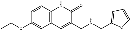 6-ETHOXY-3-([(FURAN-2-YLMETHYL)-AMINO]-METHYL)-1H-QUINOLIN-2-ONE Struktur