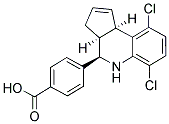 4-[(3AS,4R,9BR)-6,9-DICHLORO-3A,4,5,9B-TETRAHYDRO-3H-CYCLOPENTA[C]QUINOLIN-4-YL]BENZOIC ACID Struktur