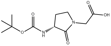 (R)-3-(BOC-AMINO)-2-OXO-1-PYRROLIDINE-ACETIC ACID Struktur