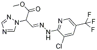 METHYL 3-((E)-2-[3-CHLORO-5-(TRIFLUOROMETHYL)-2-PYRIDINYL]HYDRAZONO)-2-(1H-1,2,4-TRIAZOL-1-YL)PROPANOATE Struktur