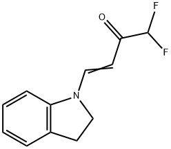 (Z)-4-(2,3-DIHYDRO-1H-INDOL-1-YL)-1,1-DIFLUORO-3-BUTEN-2-ONE Struktur