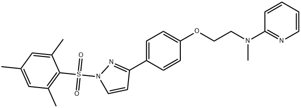 N-(2-(4-[1-(MESITYLSULFONYL)-1H-PYRAZOL-3-YL]PHENOXY)ETHYL)-N-METHYL-2-PYRIDINAMINE Struktur