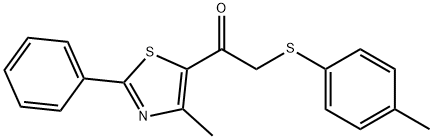 2-[(4-METHYLPHENYL)SULFANYL]-1-(4-METHYL-2-PHENYL-1,3-THIAZOL-5-YL)-1-ETHANONE Struktur