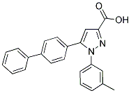 5-(1,1'-BIPHENYL-4-YL)-1-(3-METHYLPHENYL)-1H-PYRAZOLE-3-CARBOXYLIC ACID Struktur