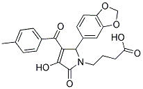 4-(2-(BENZO[D][1,3]DIOXOL-5-YL)-4-HYDROXY-3-(4-METHYLBENZOYL)-5-OXO-2H-PYRROL-1(5H)-YL)BUTANOIC ACID Struktur