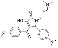 5-(4-(DIMETHYLAMINO)PHENYL)-1-(3-(DIMETHYLAMINO)PROPYL)-3-HYDROXY-4-(4-METHOXYBENZOYL)-1H-PYRROL-2(5H)-ONE Struktur