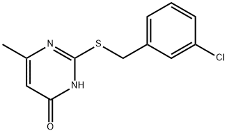 2-[(3-CHLOROBENZYL)SULFANYL]-6-METHYL-4(3H)-PYRIMIDINONE Struktur