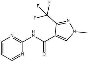 1-METHYL-N-(2-PYRIMIDINYL)-3-(TRIFLUOROMETHYL)-1H-PYRAZOLE-4-CARBOXAMIDE Struktur