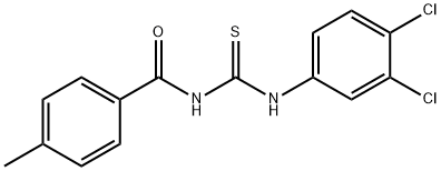 1-(3,4-DICHLOROPHENYL)-3-(4-METHYLBENZOYL)THIOUREA Struktur