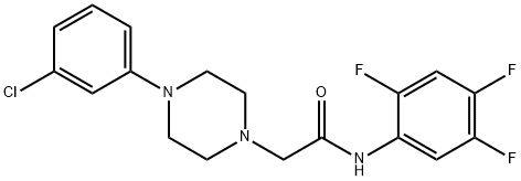 2-[4-(3-CHLOROPHENYL)PIPERAZINO]-N-(2,4,5-TRIFLUOROPHENYL)ACETAMIDE Struktur