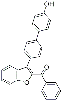 2-BENZOYL-3-(4'-HYDROXY) BIPHENYL BENZOFURAN Struktur