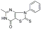 5-METHYL-3-PHENYL-2-THIOXO-2,3-DIHYDRO[1,3]THIAZOLO[4,5-D]PYRIMIDIN-7(6H)-ONE Struktur