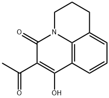 6-ACETYL-7-HYDROXY-2,3-DIHYDRO-1H,5H-PYRIDO[3,2,1-IJ]QUINOLIN-5-ONE Struktur