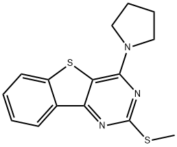 2-(METHYLSULFANYL)-4-(1-PYRROLIDINYL)[1]BENZOTHIENO[3,2-D]PYRIMIDINE Struktur