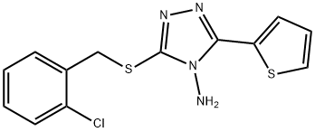 3-[(2-CHLOROBENZYL)SULFANYL]-5-(2-THIENYL)-4H-1,2,4-TRIAZOL-4-AMINE Struktur