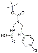 1-[(TERT-BUTYL)OXYCARBONYL]-4-(4-CHLOROPHENYL)PYRROLIDINE-3-CARBOXYLIC ACID Struktur