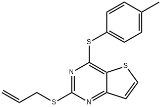 2-(ALLYLSULFANYL)-4-[(4-METHYLPHENYL)SULFANYL]THIENO[3,2-D]PYRIMIDINE Struktur