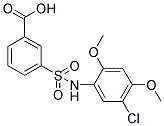 3-(5-CHLORO-2,4-DIMETHOXY-PHENYLSULFAMOYL)-BENZOIC ACID Struktur