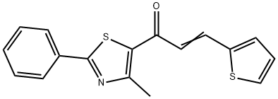 (E)-1-(4-METHYL-2-PHENYL-1,3-THIAZOL-5-YL)-3-(2-THIENYL)-2-PROPEN-1-ONE Struktur