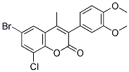 6-BROMO-8-CHLORO-3(3',4'-DIMETHOXYPHENYL)-4-METHYLCOUMARIN Struktur