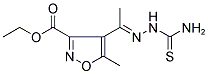 ETHYL 4-[2-(AMINOCARBOTHIOYL)ETHANEHYDRAZONOYL]-5-METHYLISOXAZOLE-3-CARBOXYLATE Struktur