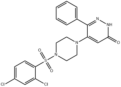 5-(4-[(2,4-DICHLOROPHENYL)SULFONYL]PIPERAZINO)-6-PHENYL-3(2H)-PYRIDAZINONE Struktur