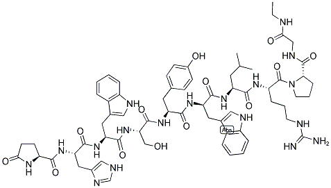 GLP-HIS-TRP-SER-TYR-DTRP-LEU-ARG-PRO-GLY-NHET Struktur