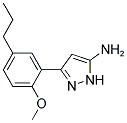 3-(2-METHOXY-5-PROPYLPHENYL)-1H-PYRAZOL-5-YLAMINE Struktur