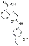 2-([2-[(3,4-DIMETHOXYPHENYL)AMINO]-2-OXOETHYL]THIO)BENZOIC ACID Struktur