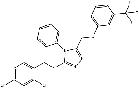 (5-[(2,4-DICHLOROBENZYL)SULFANYL]-4-PHENYL-4H-1,2,4-TRIAZOL-3-YL)METHYL 3-(TRIFLUOROMETHYL)PHENYL ETHER Struktur