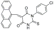 (5E)-5-(9-ANTHRYLMETHYLENE)-1-(4-CHLOROPHENYL)-2-THIOXODIHYDROPYRIMIDINE-4,6(1H,5H)-DIONE Struktur