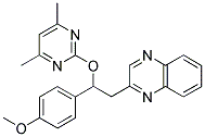 2-[2-((4,6-DIMETHYLPYRIMIDIN-2-YL)OXY)-2-(4-METHOXYPHENYL)ETHYL]QUINOXALINE Struktur