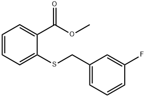 METHYL 2-[(3-FLUOROBENZYL)SULFANYL]BENZENECARBOXYLATE Struktur