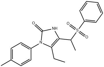 5-ETHYL-1-(4-METHYLPHENYL)-4-[1-(PHENYLSULFONYL)ETHYL]-1,3-DIHYDRO-2H-IMIDAZOL-2-ONE Struktur