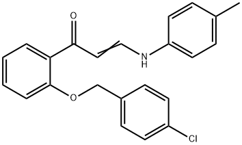 (E)-1-(2-[(4-CHLOROBENZYL)OXY]PHENYL)-3-(4-TOLUIDINO)-2-PROPEN-1-ONE Struktur