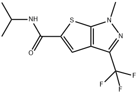 N-ISOPROPYL-1-METHYL-3-(TRIFLUOROMETHYL)-1H-THIENO[2,3-C]PYRAZOLE-5-CARBOXAMIDE Struktur